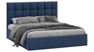 2-спальная кровать Эмбер тип 1 (Микровелюр Wellmart Blue) в Магадане