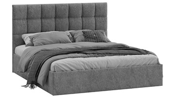 2-спальная кровать Эмбер тип 1 (Микровелюр Wellmart Silver) в Магадане