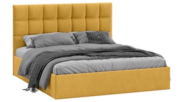 Кровать двуспальная Эмбер тип 1 (Микровелюр Wellmart Yellow) в Магадане - предосмотр