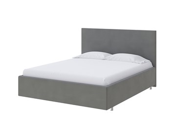 Спальная кровать Flat 200х200, Велюр (Forest 17 Серый) в Магадане
