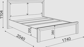 Спальная кровать Глэдис М31 (Шимо светлый/Белый текстурный) в Магадане - предосмотр 2