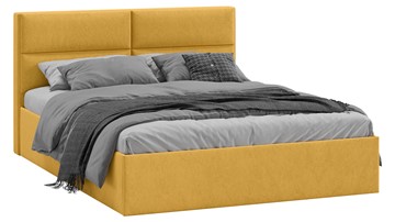 Кровать двуспальная Глосс Тип 1 (Микровелюр Wellmart Yellow) в Магадане