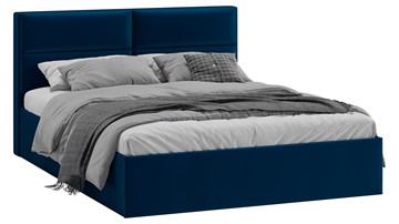 Кровать 2-спальная Глосс Тип 1 (Велюр Confetti Blue) в Магадане