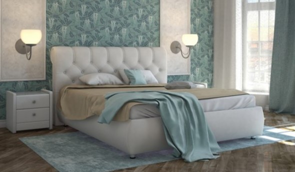 Кровать в спальню Gondola 100 с ортопедической решеткой 200х200 в Магадане - изображение