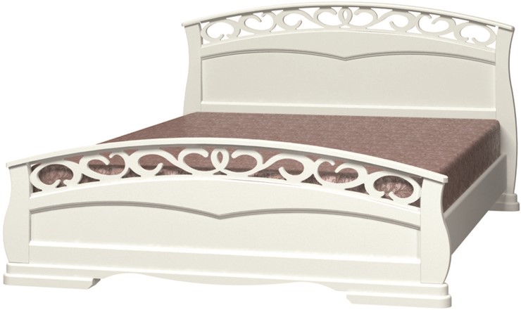 Кровать 2-спальная Грация-1 (Белый Античный) 160х200 в Магадане - изображение 1
