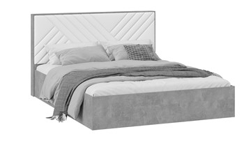 Двуспальная кровать Хилтон Тип 1 (Ателье светлый/Белый) в Магадане
