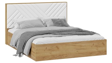 Кровать в спальню Хилтон Тип 1 (Дуб крафт золотой/Белый) в Магадане