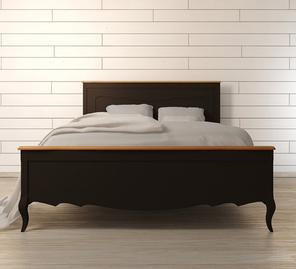 Двуспальная кровать Leontina (ST9341/16BLK) Черный в Магадане - изображение 1