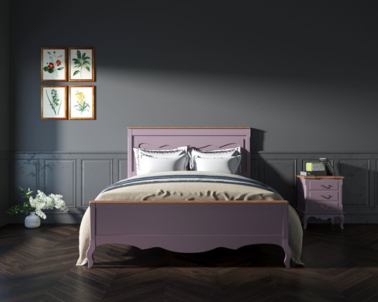 Спальная кровать Leontina (ST9341/16L) Лавандовый в Магадане - изображение
