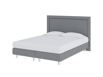 Кровать 2-спальная London Boxspring Elite 160х200, Рогожка (Savana Grey (серый)) в Магадане