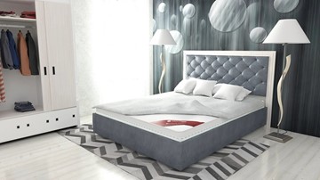 Спальная кровать Манхэттен 180х200 (с основанием), с высотой спинки - 140 см в Магадане - предосмотр 8