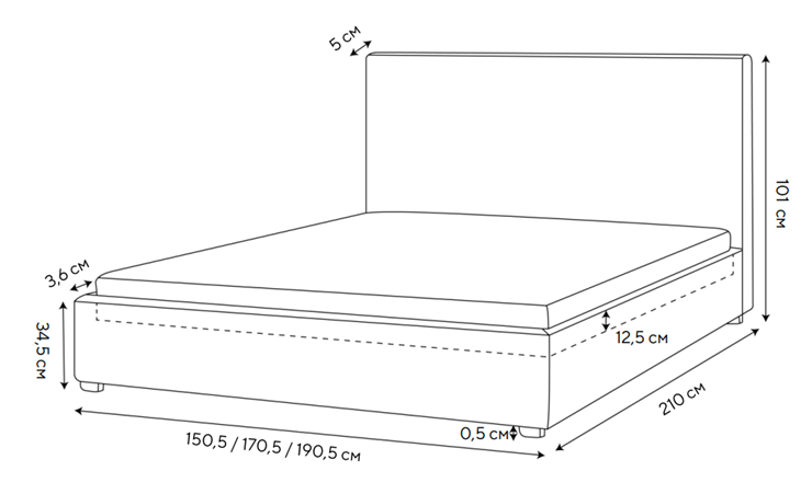 Кровать Mono 140х200, Велюр (Monopoly Миндаль (111)) в Магадане - изображение 1