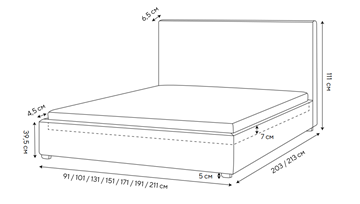 Двуспальная кровать Neo 180х200, Велюр (Monopoly Прованский синий (792)) в Магадане - предосмотр 1