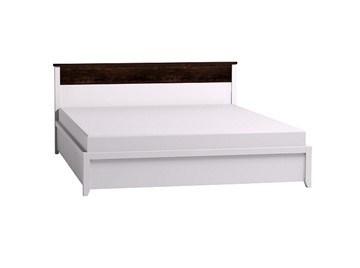 Двуспальная кровать Норвуд 31 с гибкими ламелями дерево, Белый-Орех шоколадный в Магадане - предосмотр