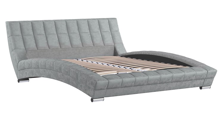 Двуспальная кровать Оливия 160 арт. Дарлинг грей сандал (светло-серый) с основанием в Магадане - изображение 2