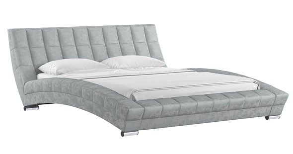 Двуспальная кровать Оливия 160 арт. Дарлинг грей сандал (светло-серый) с основанием в Магадане - изображение