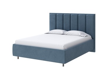Спальная кровать Routa 160х200, Велюр (Monopoly Прованский синий (792)) в Магадане