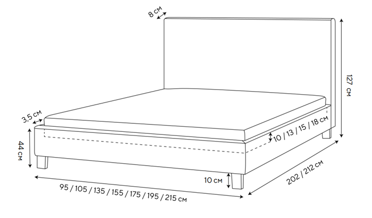 Кровать 2-х спальная Routa 200х200, Велюр (Monopoly Мятный лёд (670)) в Магадане - изображение 1