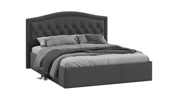 Кровать в спальню с подъемным механизмом Адель тип 1 (Велюр Графит) в Магадане