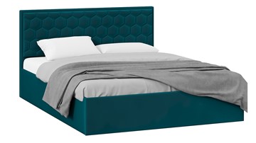 Кровать 2-спальная с подъемным механизмом Порто (Велюр Confetti Izumrud) без заглушины в Магадане