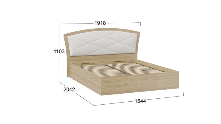 Кровать с подъемным механизмом Сэнди Тип 1 без заглушины (Вяз благородный/Белый) в Магадане - изображение 4