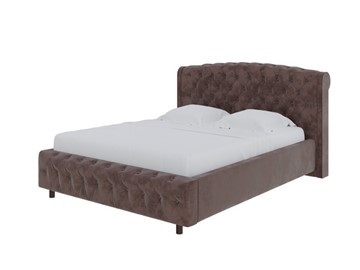 Двуспальная кровать Salvatore 140x200, Флок (Бентлей Кофейный) в Магадане