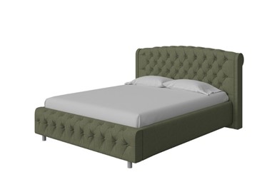 Кровать 2-х спальная Salvatore 160x200, Искусственная шерсть (Лама Авокадо) в Магадане
