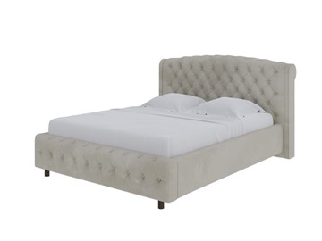 Двуспальная кровать Salvatore 160x200, Искусственная шерсть (Лама Бежевый) в Магадане