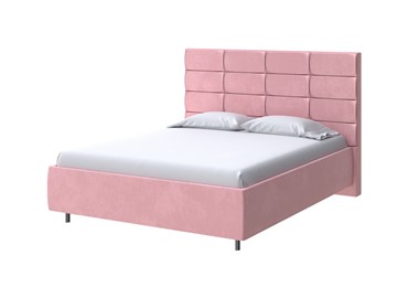 Кровать 2-спальная Shapy 200х200, Велюр (Casa Жемчужно-розовый) в Магадане