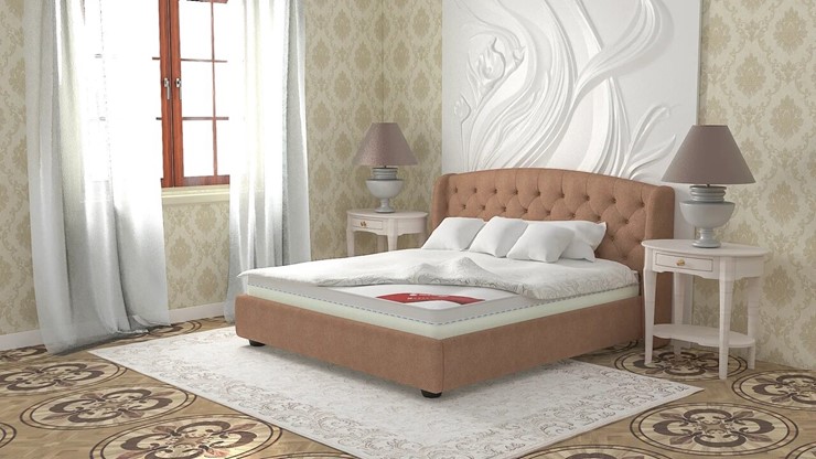 Спальная кровать Сильва 180х200 (с основанием) в Магадане - изображение 3