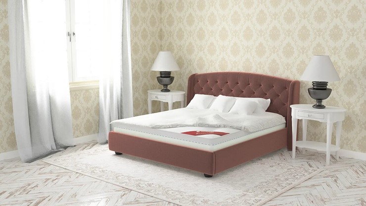 Спальная кровать Сильва 180х200 (с основанием) в Магадане - изображение 7