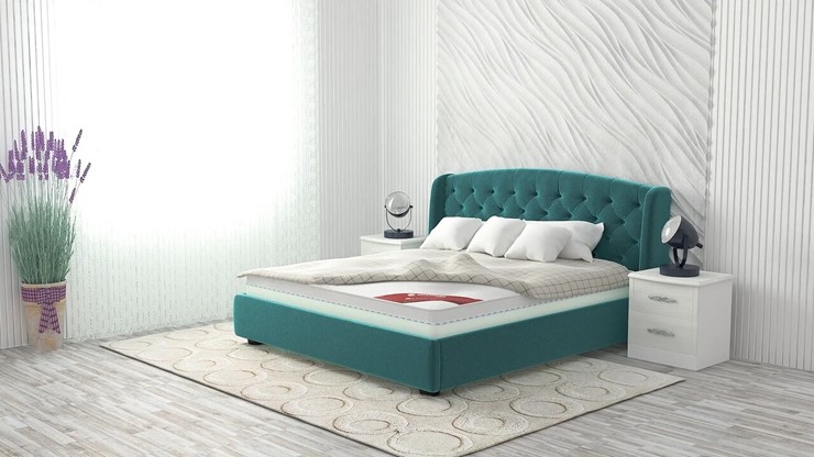 Спальная кровать Сильва 180х200 (с основанием) в Магадане - изображение 8
