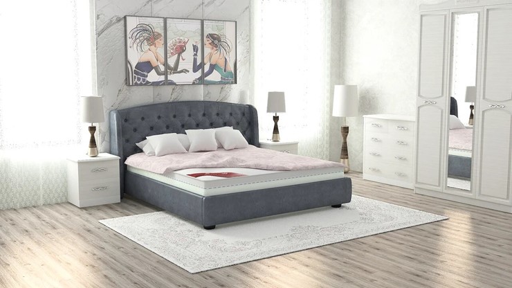 Спальная кровать Сильва 180х200 (с основанием) в Магадане - изображение 1