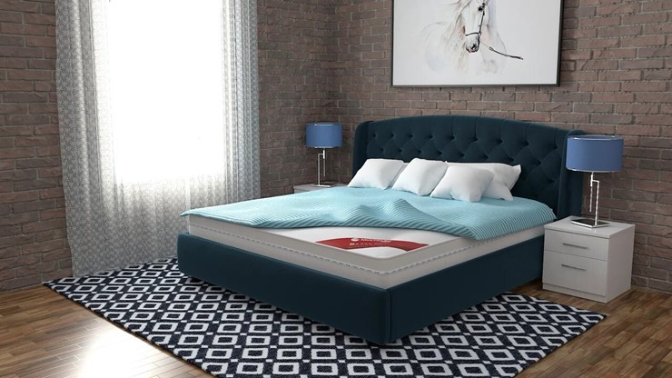 Спальная кровать Сильва 180х200 (с основанием) в Магадане - изображение 9
