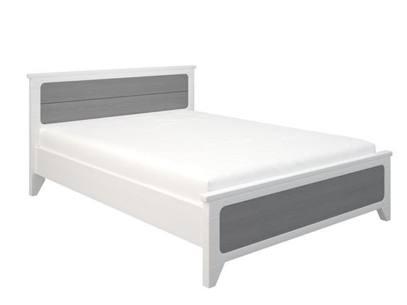 Двуспальная кровать Соня 1400, Белый/Серый в Магадане - изображение