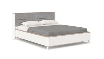 Кровать Стефания 1600 с кроватным основанием ЛД 413.150, Дуб Маувелла PR/Белый в Магадане