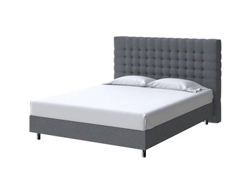 Кровать спальная Tallinn Boxspring Standart 160х200, Рогожка (Savana Grey (серый)) в Магадане