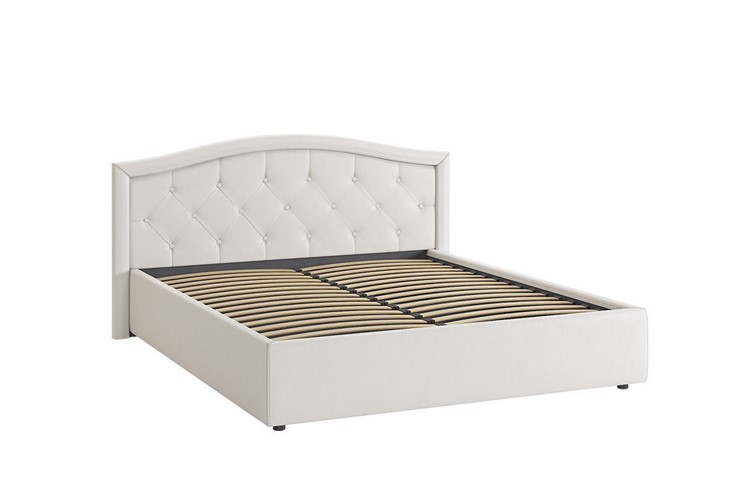Кровать в спальню Верона 1,6 белый (экокожа) в Магадане - изображение 2