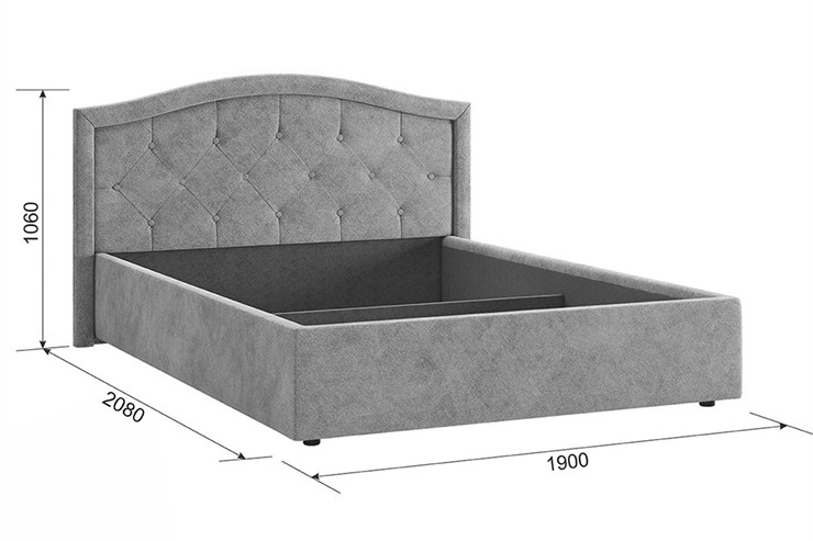 Кровать в спальню Верона 1,6 белый (экокожа) в Магадане - изображение 4