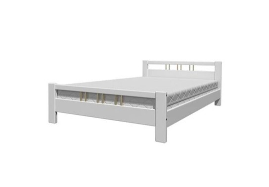 Двуспальная кровать Вероника-3 (Белый Античный) 160х200 в Магадане - изображение