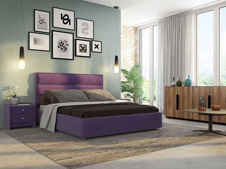 Кровать 2-х спальная Веста размер 160*200 с основанием в Магадане - изображение 6