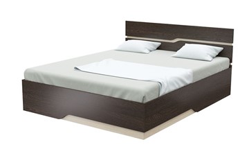 Кровать в спальню Wave Line 140х200, Дуб Венге + Дуб Шамони в Магадане