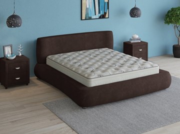 Кровать в спальню Zephyr 160х200, (Велсофт Горький шоколад) в Магадане