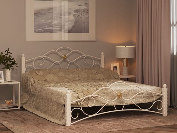Кровать Гарда 3, 160х200, белая в Магадане - изображение