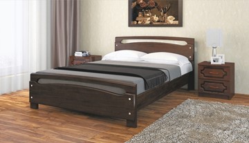 Спальная кровать Камелия-2 (Дуб Коньяк) 140х200 в Магадане