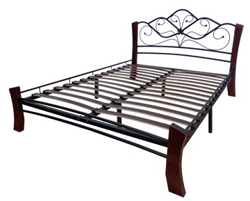 Кровать в спальню Венера 4 Лайт, 1600, черный/шоколад в Магадане - предосмотр 1