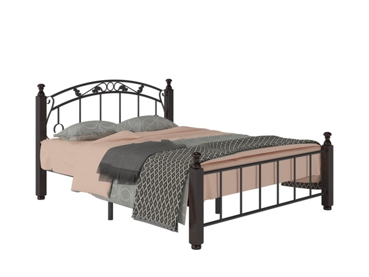 Кровать Гарда 5, 160х200, черная в Магадане - изображение 1
