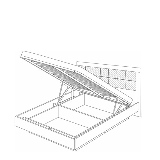 Кровать с подъемным ортопедическим основанием ПАРМА НЕО-5 1400, ясень анкор светлый / экокожа polo белая в Магадане - изображение 1