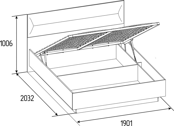 Кровать с механизмом 2-спальная Neo 306 Люкс (1800) в Магадане - изображение 4