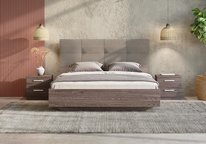 Спальная кровать Victoria (ясень анкор) 140х190 с основанием в Магадане - изображение 2